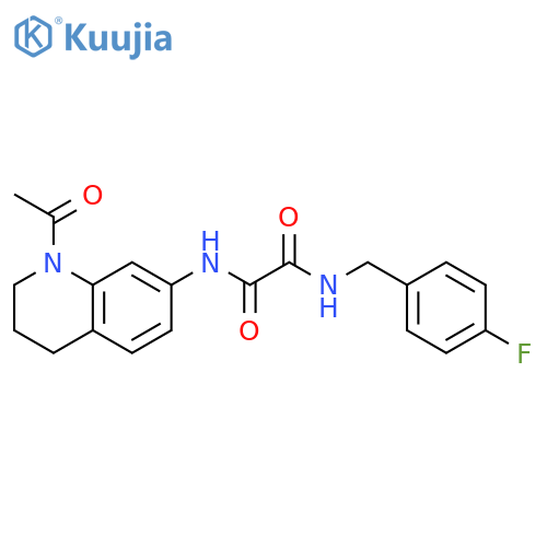 N-(1-acetyl-1,2,3,4-tetrahydroquinolin-7-yl)-N'-(4-fluorophenyl)methylethanediamide structure