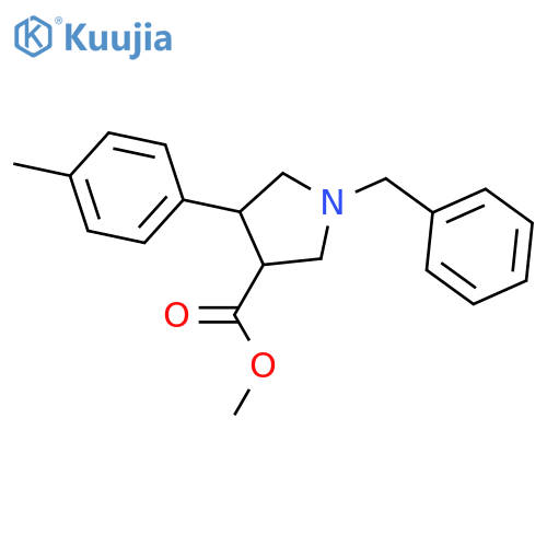 (3R,4S)-Methyl 1-benzyl-4-p-tolylpyrrolidine-3-carboxylate structure