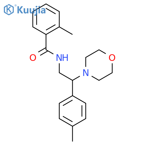 2-methyl-N-2-(4-methylphenyl)-2-(morpholin-4-yl)ethylbenzamide structure