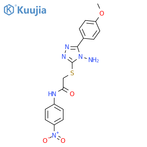 2-{4-amino-5-(4-methoxyphenyl)-4H-1,2,4-triazol-3-ylsulfanyl}-N-(4-nitrophenyl)acetamide structure