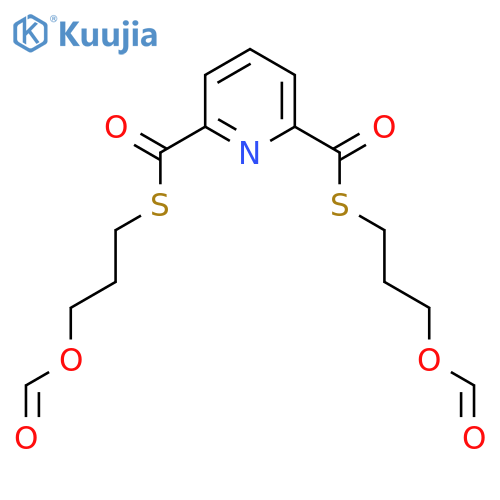 2,6-Pyridinedicarbothioic acid, S,S-bis[3-(formyloxy)propyl] ester structure