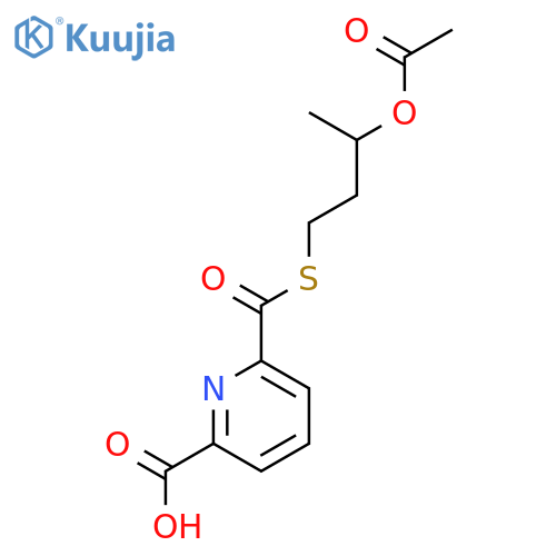 2-Pyridinecarboxylic acid, 6-[[[3-(acetyloxy)butyl]thio]carbonyl]- structure