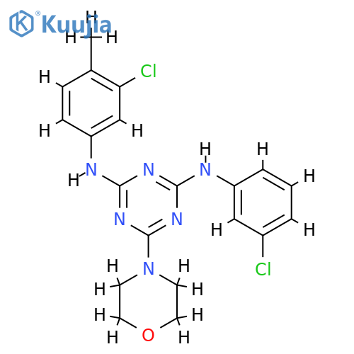 N2-(3-chloro-4-methylphenyl)-N4-(3-chlorophenyl)-6-(morpholin-4-yl)-1,3,5-triazine-2,4-diamine structure