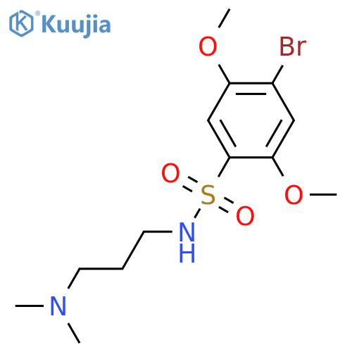 4-bromo-N-3-(dimethylamino)propyl-2,5-dimethoxybenzene-1-sulfonamide structure