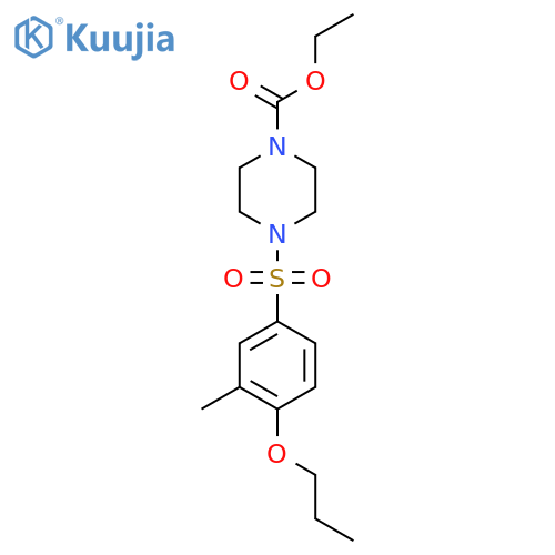 ethyl 4-(3-methyl-4-propoxybenzenesulfonyl)piperazine-1-carboxylate structure