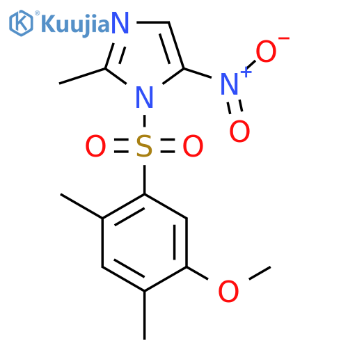 1-(5-methoxy-2,4-dimethylbenzenesulfonyl)-2-methyl-5-nitro-1H-imidazole structure