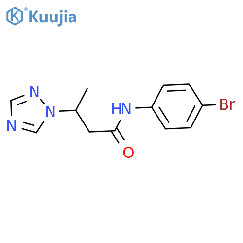 N-(4-bromophenyl)-3-(1H-1,2,4-triazol-1-yl)butanamide structure