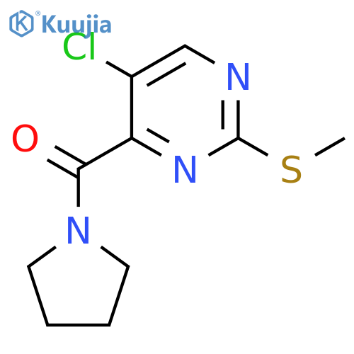 5-Chloro-2-(methylsulfanyl)-4-(pyrrolidine-1-carbonyl)pyrimidine structure
