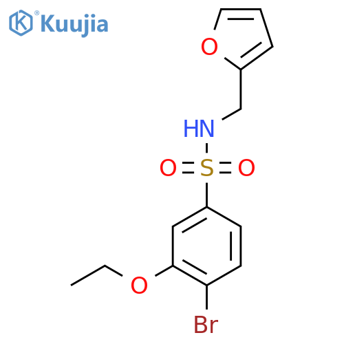 4-bromo-3-ethoxy-N-(furan-2-yl)methylbenzene-1-sulfonamide structure