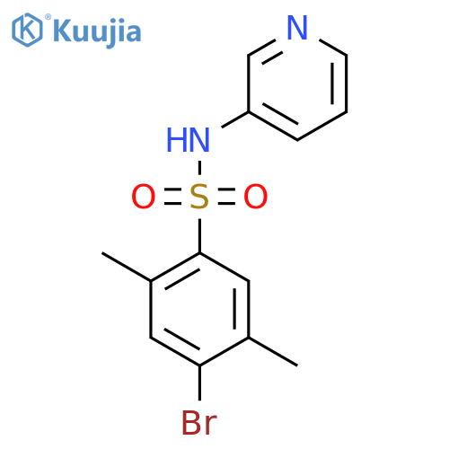4-bromo-2,5-dimethyl-N-(pyridin-3-yl)benzene-1-sulfonamide structure
