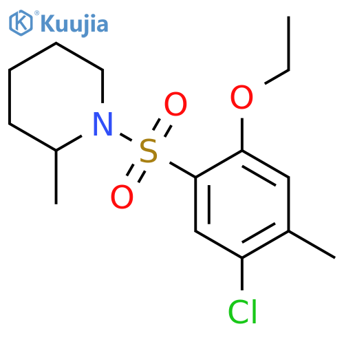 1-(5-chloro-2-ethoxy-4-methylbenzenesulfonyl)-2-methylpiperidine structure