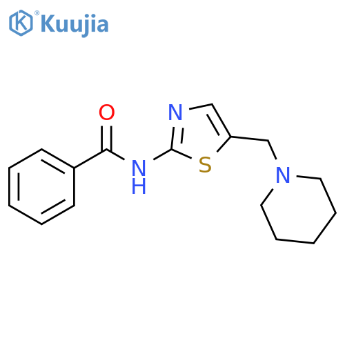 N-{5-(piperidin-1-yl)methyl-1,3-thiazol-2-yl}benzamide structure