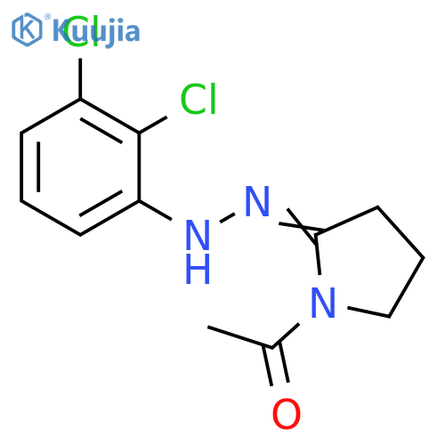 2-Pyrrolidinone, 1-acetyl-, 2-[(2,3-dichlorophenyl)hydrazone] structure