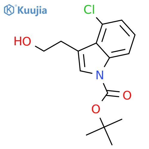 tert-Butyl 4-chloro-3-(2-hydroxyethyl)-1H-indole-1-carboxylate structure