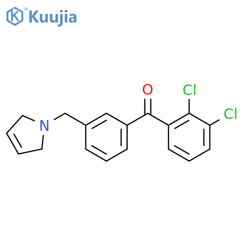 2,3-Dichloro-3'-(3-pyrrolinomethyl) benzophenone structure