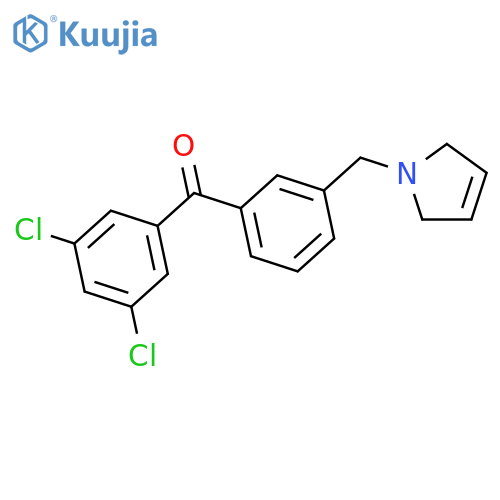 3,5-Dichloro-3'-(3-pyrrolinomethyl) benzophenone structure