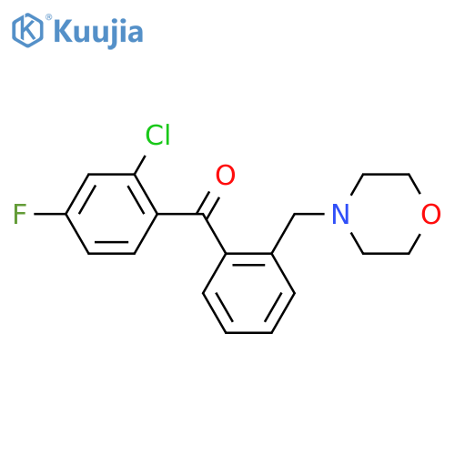 (2-chloro-4-fluorophenyl)-[2-(morpholin-4-ylmethyl)phenyl]methanone structure