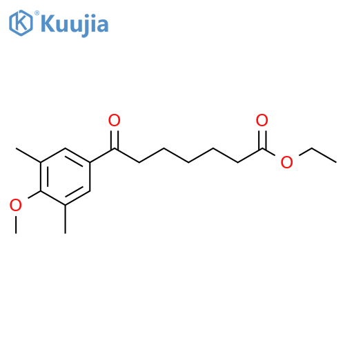 Ethyl 7-(3,5-dimethyl-4-methoxyphenyl)-7-oxoheptanoate structure