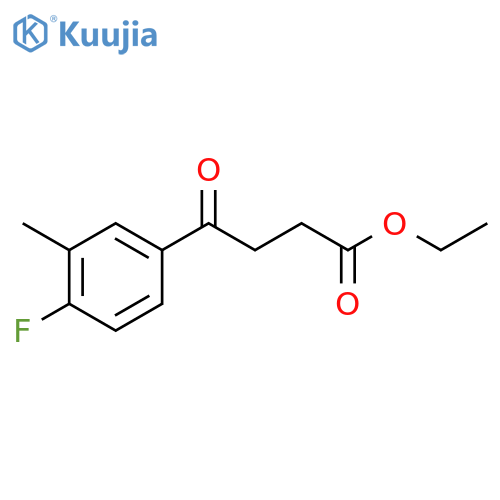 Ethyl 4-(4-fluoro-3-methylphenyl)-4-oxobutanoate structure
