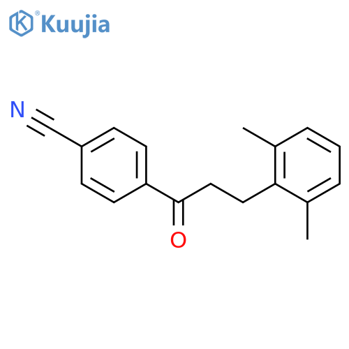 4'-Cyano-3-(2,6-dimethylphenyl)propiophenone structure