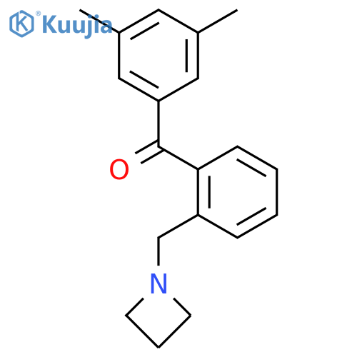 2'-Azetidinomethyl-3,5-dimethylbenzophenone structure
