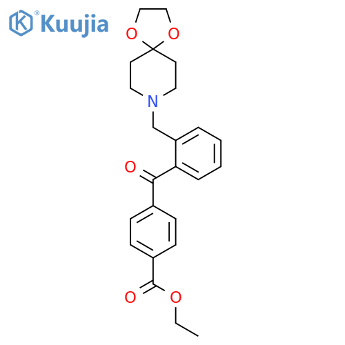 4'-Carboethoxy-2-8-(1,4-dioxa-8-azaspiro-4.5decyl)methylbenzophenone structure