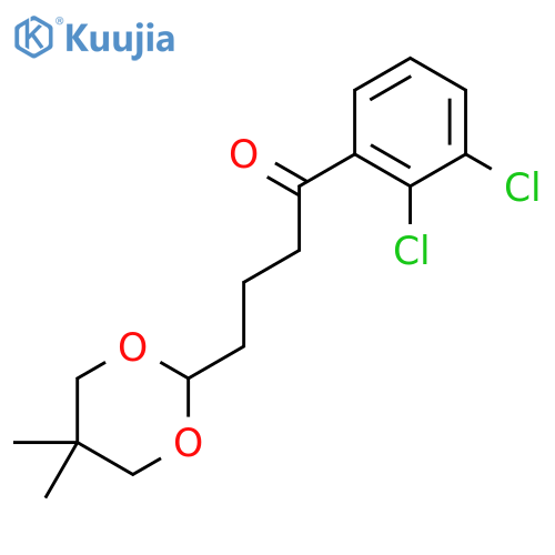 2',3'-Dichloro-4-(5,5-dimethyl-1,3-dioxan-2-yl)butyrophenone structure