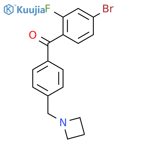 [4-(azetidin-1-ylmethyl)phenyl]-(4-bromo-2-fluoro-phenyl)methanone structure