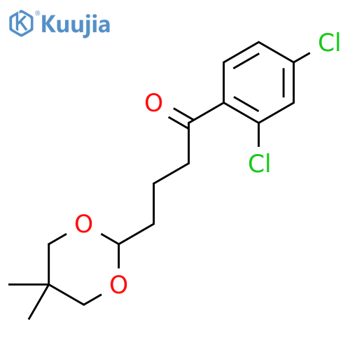 2',4'-Dichloro-4-(5,5-dimethyl-1,3-dioxan-2-yl)butyrophenone structure