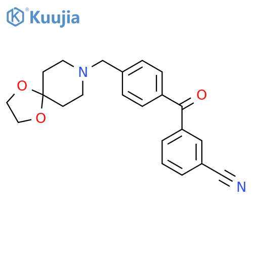 3-Cyano-4'-8-(1,4-dioxa-8-azaspiro-4.5decyl)methylbenzophenone structure