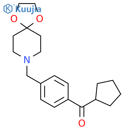 Cyclopentyl 4-8-(1,4-dioxa-8-azaspiro-4.5decyl)methylphenyl ketone structure