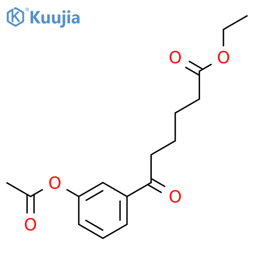 ETHYL 6-(3-ACETOXYPHENYL)-6-OXOHEXANOTE structure