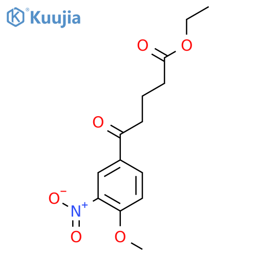 Ethyl 5-(4-methoxy-3-nitrophenyl)-5-oxovalerate structure