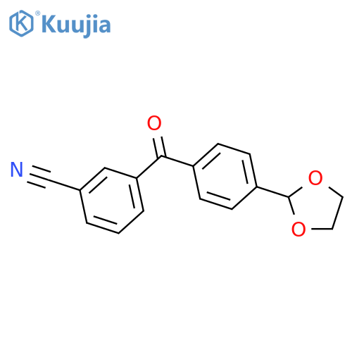 3-Cyano-4'-(1,3-dioxolan-2-yl)benzophenone structure