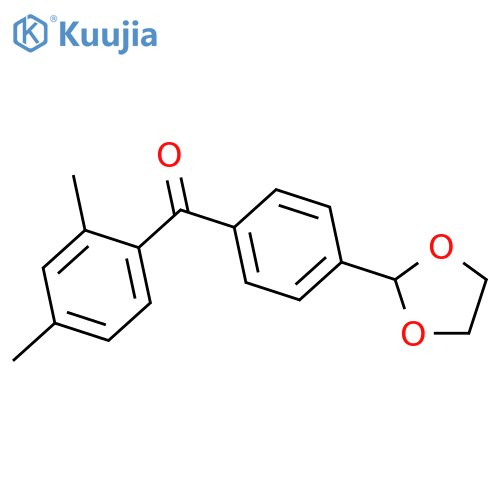 2,4-Dimethyl-4'-(1,3-dioxolan-2-yl)benzophenone structure