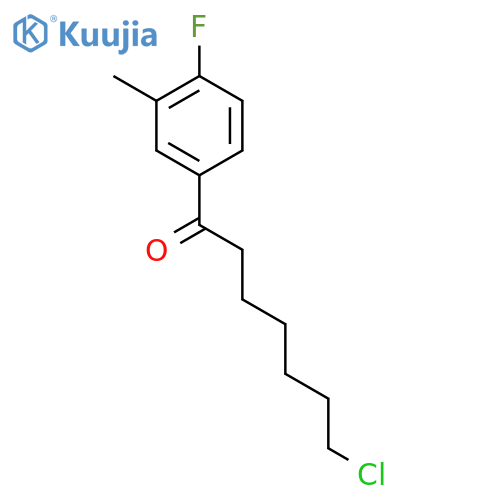 7-chloro-1-(4-fluoro-3-methylphenyl)heptan-1-one structure