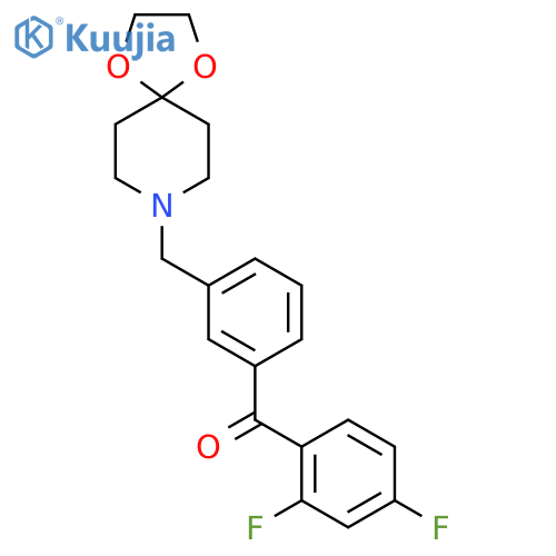 (2,4-difluorophenyl)-[3-(1,4-dioxa-8-azaspiro[4.5]decan-8-ylmethyl)phenyl]methanone structure