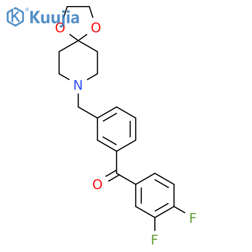 (3,4-difluorophenyl)-[3-(1,4-dioxa-8-azaspiro[4.5]decan-8-ylmethyl)phenyl]methanone structure