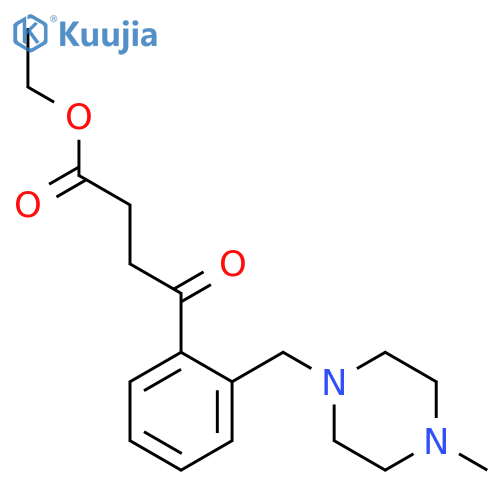 Ethyl 4-2-(4-methylpiperazinomethyl)phenyl-4-oxobutyrate structure