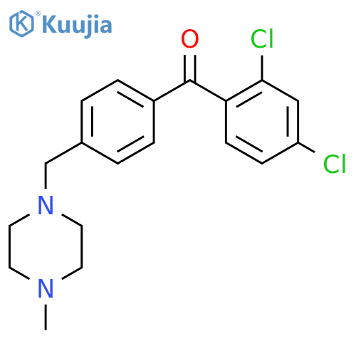 2,4-Dichloro-4'-(4-methylpiperazinomethyl) benzophenone structure