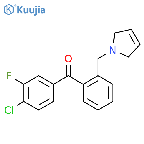 (4-chloro-3-fluoro-phenyl)-[2-(2,5-dihydropyrrol-1-ylmethyl)phenyl]methanone structure