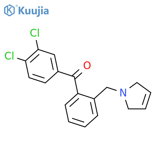 3,4-Dichloro-2'-(3-pyrrolinomethyl) benzophenone structure