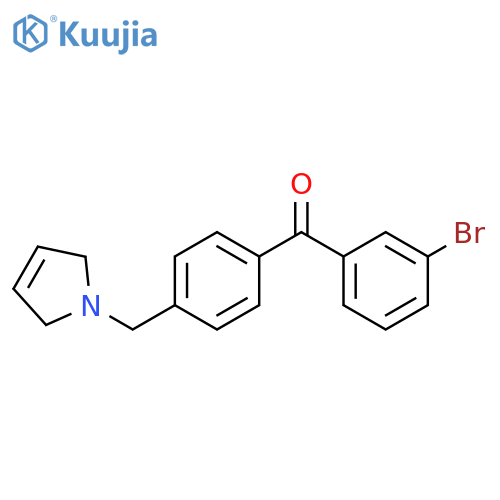 3-Bromo-4'-(3-pyrrolinomethyl) benzophenone structure