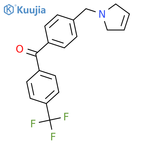 [4-(2,5-dihydropyrrol-1-ylmethyl)phenyl]-[4-(trifluoromethyl)phenyl]methanone structure