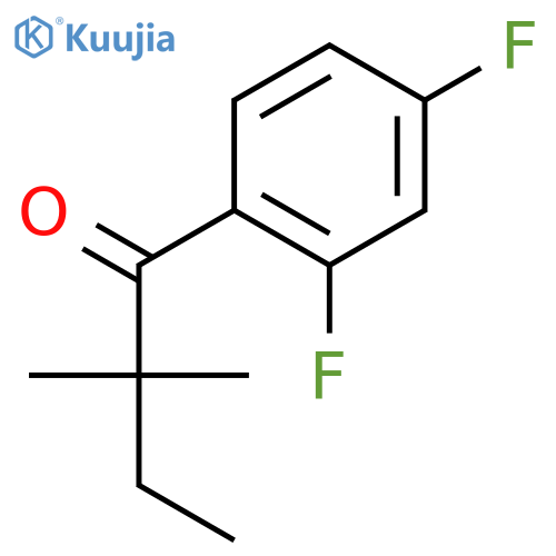 1-(2,4-difluorophenyl)-2,2-dimethyl-butan-1-one structure