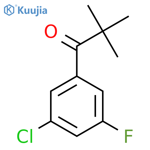 1-(3-chloro-5-fluorophenyl)-2,2-dimethylpropan-1-one structure