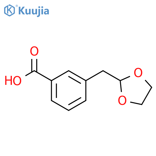 3-(1,3-Dioxolan-2-ylmethyl)benzoic acid structure