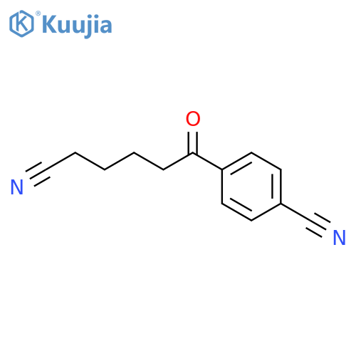 4-(5-cyanopentanoyl)benzonitrile structure
