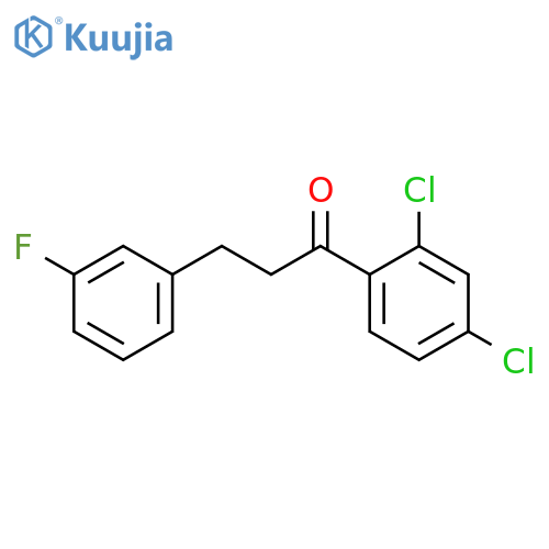 1-(2,4-dichlorophenyl)-3-(3-fluorophenyl)propan-1-one structure