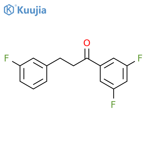 1-(3,5-difluorophenyl)-3-(3-fluorophenyl)propan-1-one structure